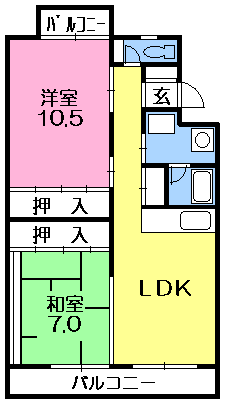 リバーサイドコートヤマシタの間取り