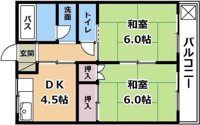 湖琴マンションの間取り