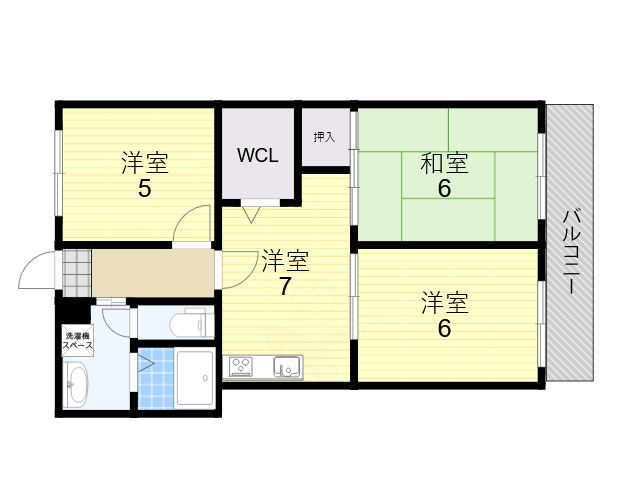 LakiaMaison帝塚山西の間取り