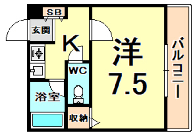 伊丹市野間のマンションの間取り