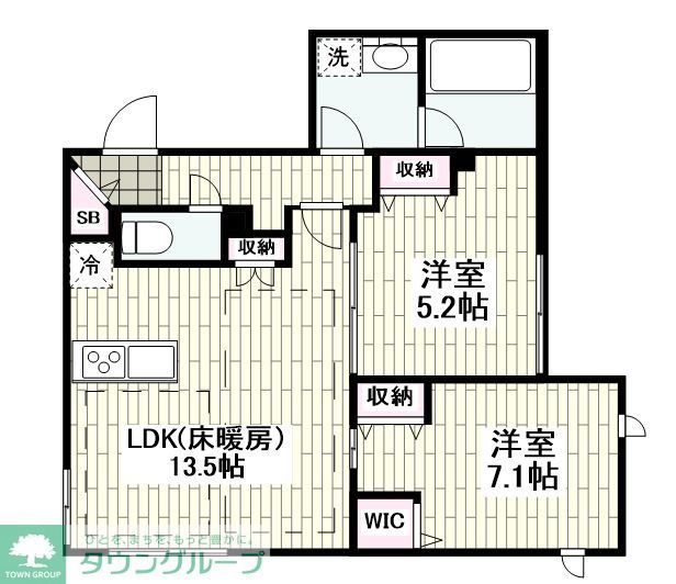 横浜市保土ケ谷区星川のマンションの間取り