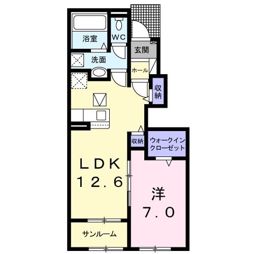 宇城市小川町江頭のアパートの間取り