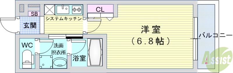 【ウェルスクエア石橋阪大前の間取り】