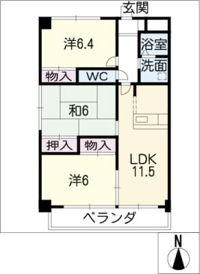 サニーコート桑名の間取り