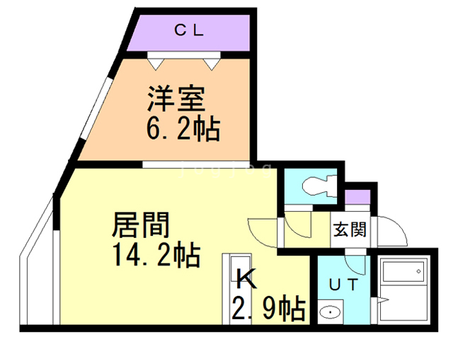 札幌市中央区南四条東のマンションの間取り