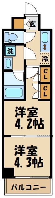 調布市多摩川のマンションの間取り