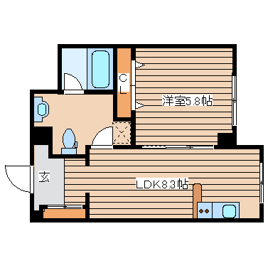 副都心ビル百番館木町通の間取り