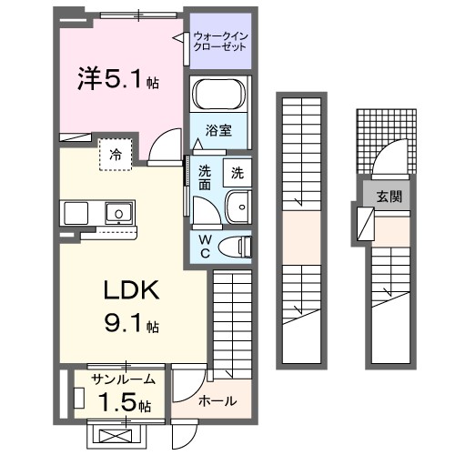 アクア　ミルの間取り