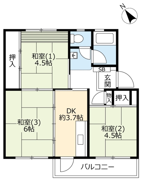 ＵＲ東豊中第二の間取り