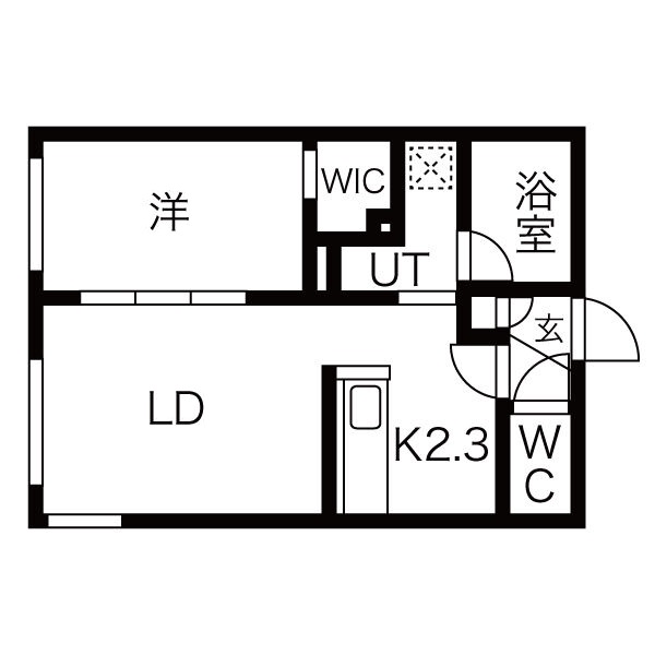 札幌市豊平区豊平四条のマンションの間取り