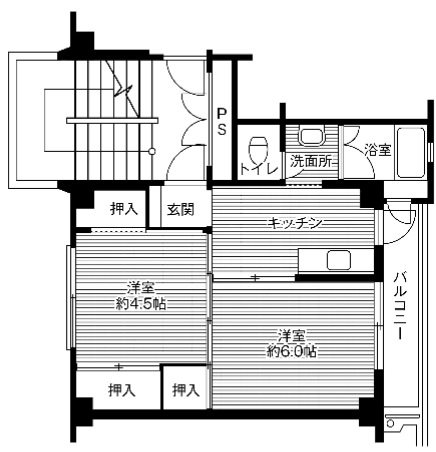 ビレッジハウス岩根2号棟の間取り