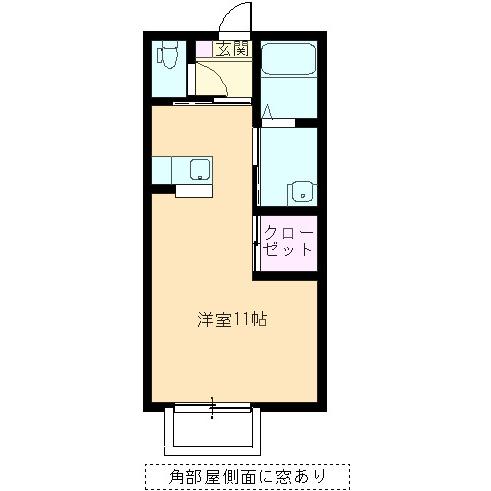 山口市小郡下郷のアパートの間取り