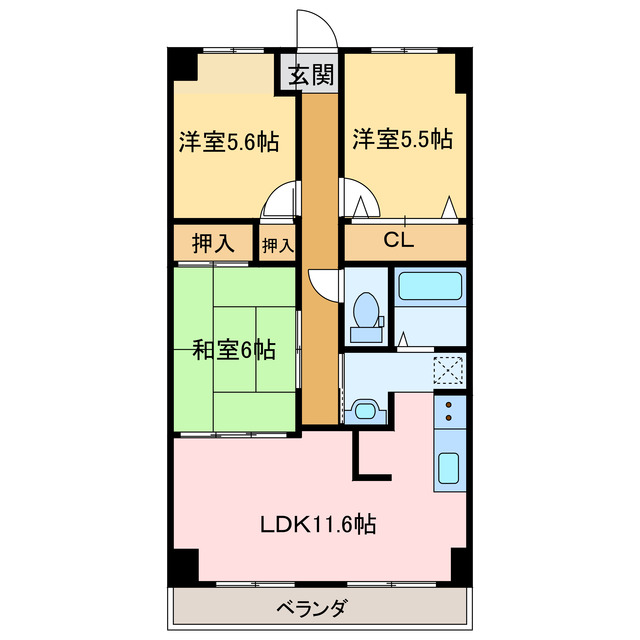 スカール新居浜の間取り