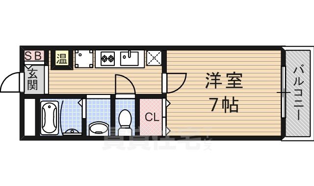 京都市伏見区桃山町金井戸島のマンションの間取り