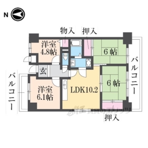 ハイツ伏見桃山の間取り