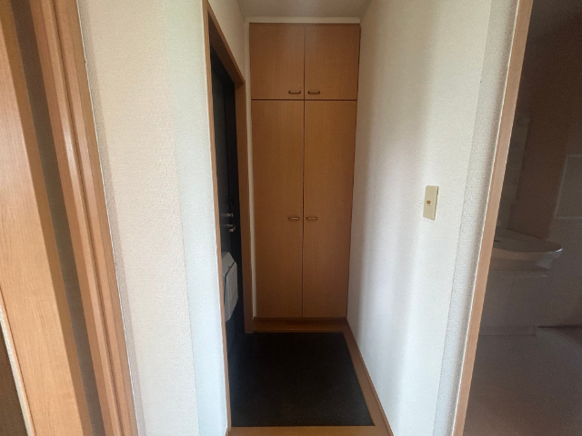 玄関　大きな下駄箱つき。