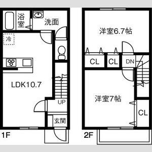 MAISONETTE LAND 川島松倉 Aの間取り写真