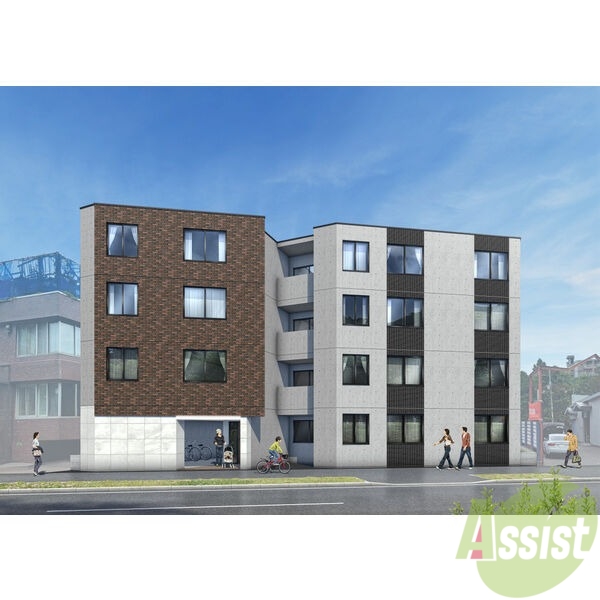 建物外観　外観予想パース　札幌市中央区南五条西「ラグランジュ円山」