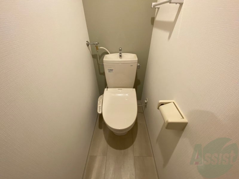 トイレ　ウォシュレット機能がついたトイレ。安心して使用できますね。