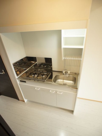 キッチン　システムキッチン2口コンロ付きです♪