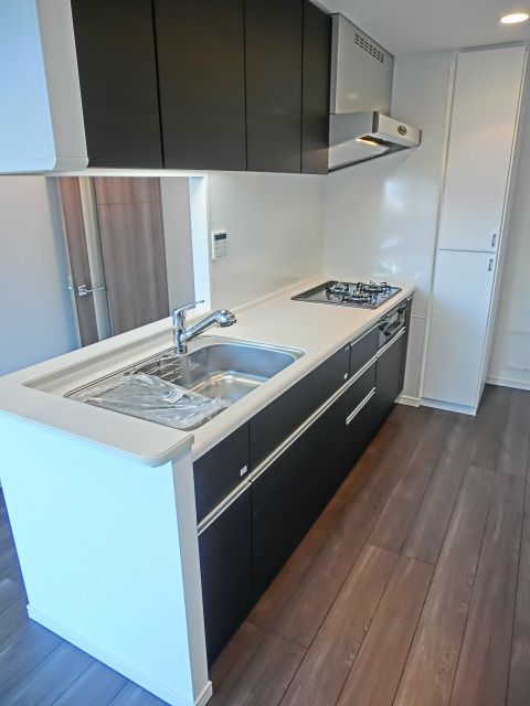 キッチン　３口カウンターシステムキッチン