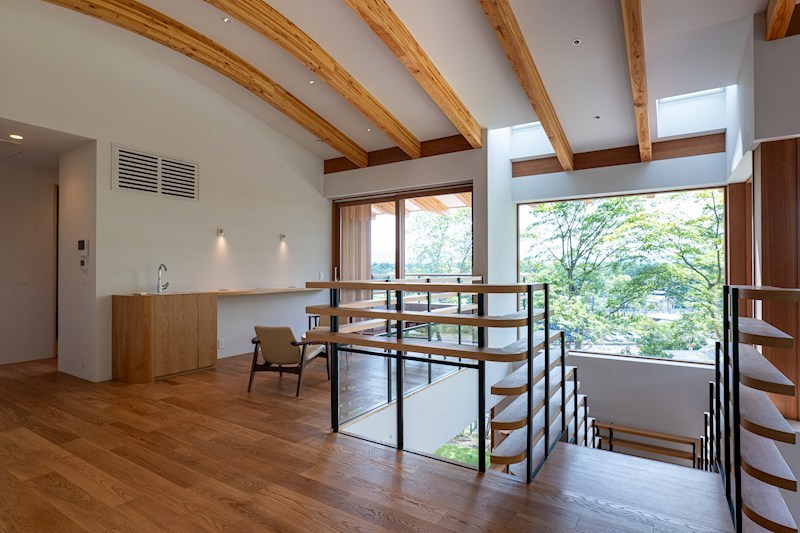 その他　景色を眺めながら作業ができるデスクスペースを完備