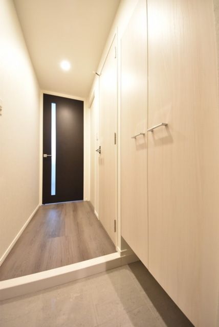 玄関　落ち着いた配色の玄関