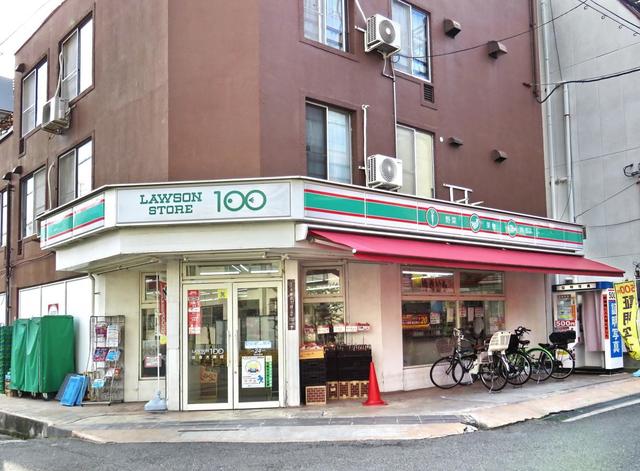 コンビニ　ローソンストア100住吉大領店（コンビニ）まで408m