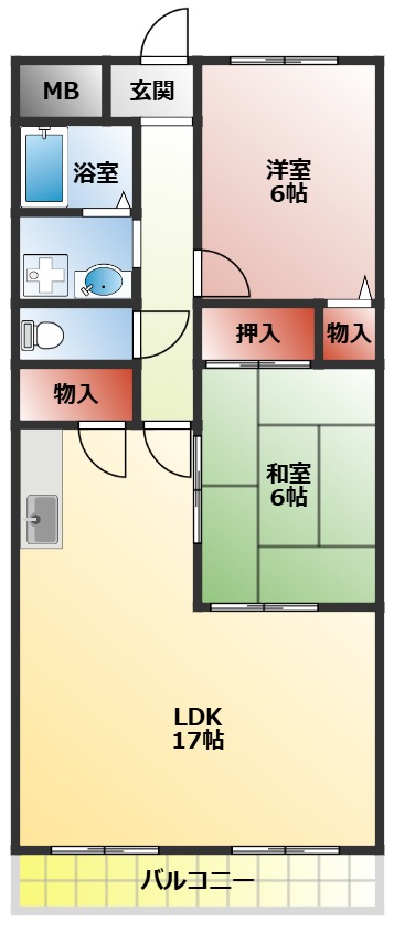 サンハイツ寝屋川の間取り写真