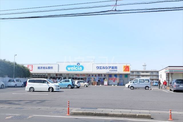 ドラックストア　ウェルシア薬局小山花垣店（ドラッグストア）まで604m