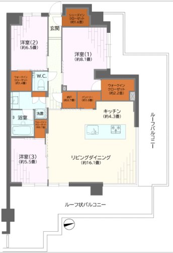 3LDK Mansion in Nishi-ku, Yokohama, Kanagawa — photo 2 of 3