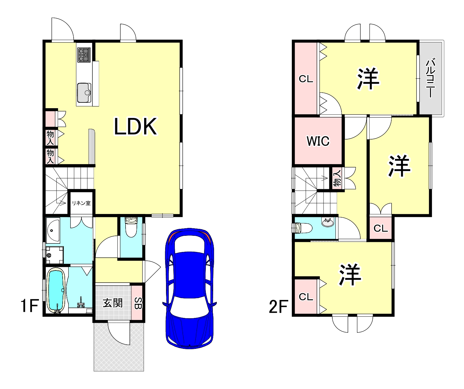 塩屋町6丁目戸建の間取り写真