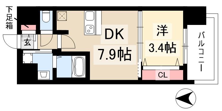 プレサンスNAGOYA本陣の間取り写真