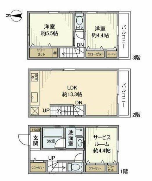 北小岩戸建の間取り写真