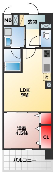 シェソワ堺七道の間取り写真