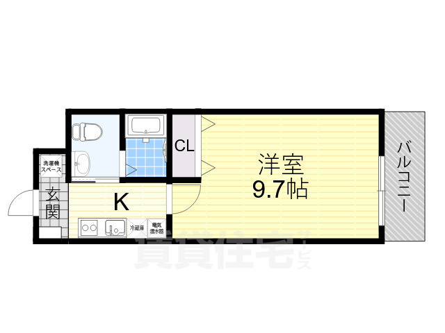 ＪＲ関西本線 平野駅 徒歩7分 3階建 築1年の間取り写真