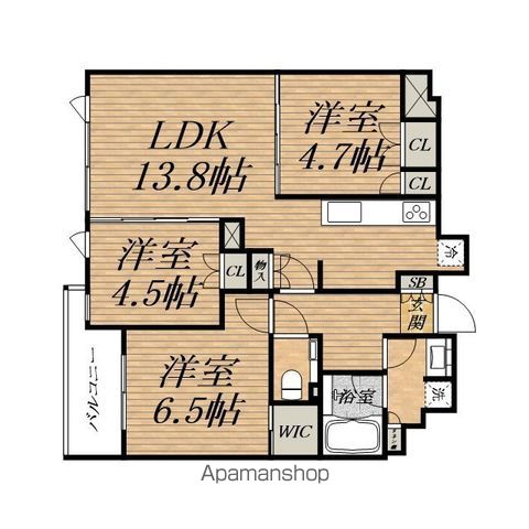 地下鉄御堂筋線 本町駅 徒歩5分 48階建 築5年の間取り写真