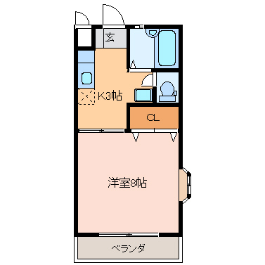 宇都宮市山本のアパートの間取り