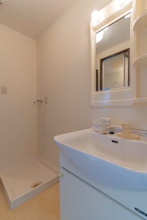 洗面設備　洗濯版＋洗面化粧台