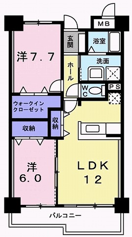 南国市大そねのマンションの間取り