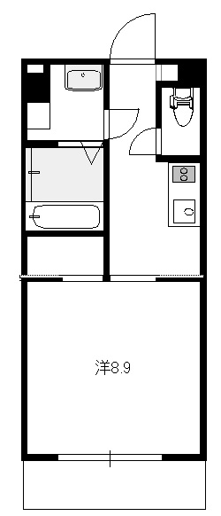 広島市中区江波南のアパートの間取り