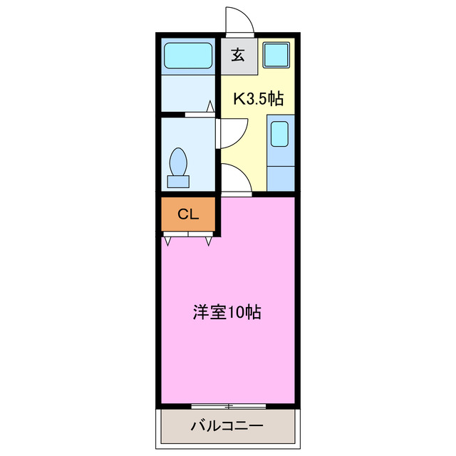 静岡県浜松市中央区葵西５（アパート）の賃貸物件の間取り