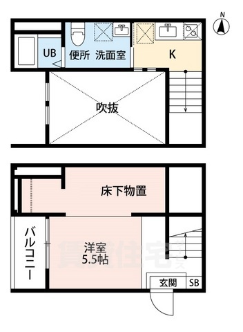 名古屋市中川区荒中町のアパートの間取り