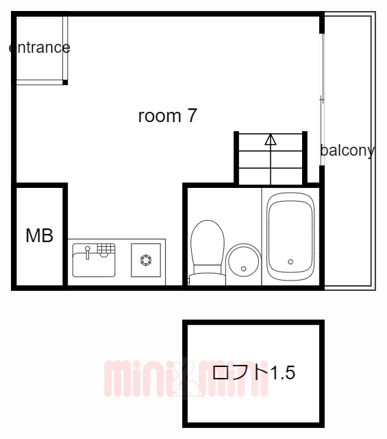 神戸市垂水区塩屋町のマンションの間取り