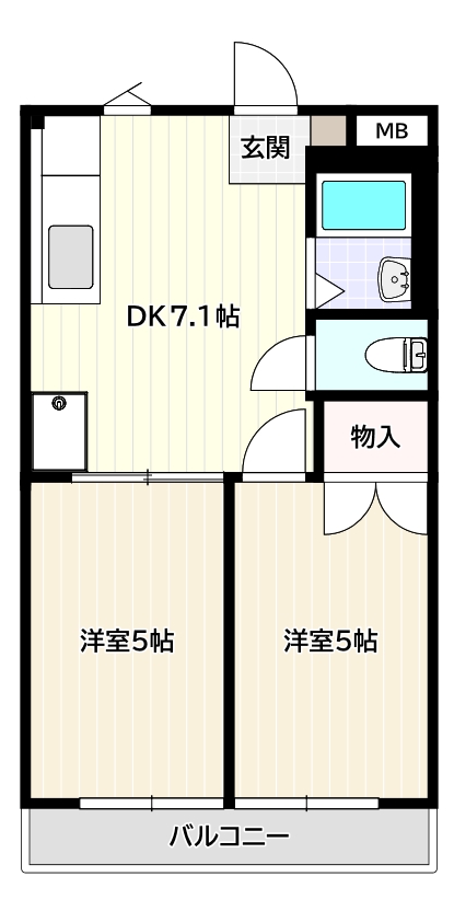 向丘ケーアイハイツの間取り