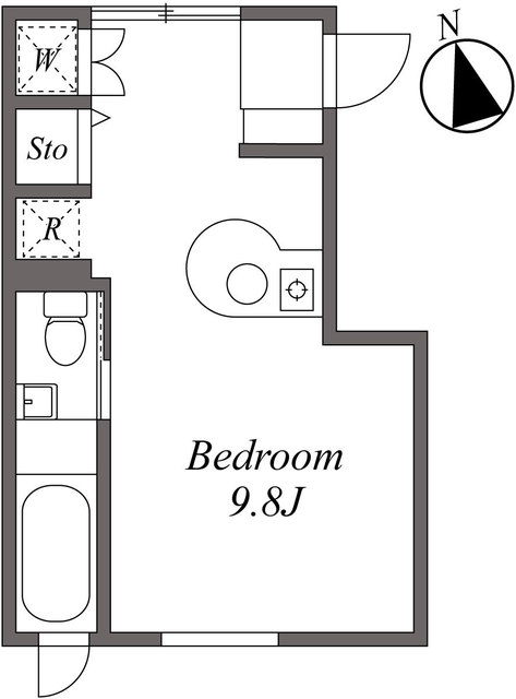 EAST RISE 由比ガ浜Bの間取り