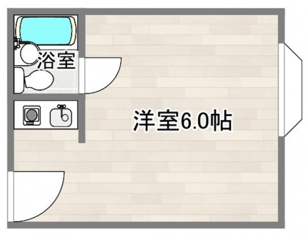 大阪市住吉区長居のマンションの間取り