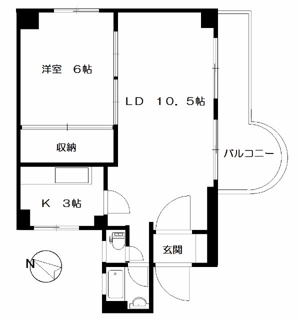 山水ハイム元麻布の間取り