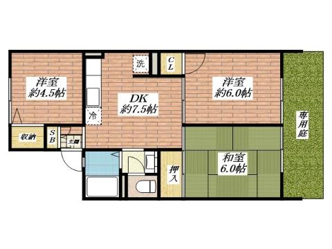 セジュール白川の間取り