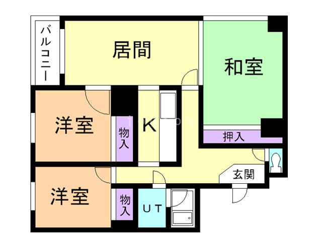 カネ山マンションの間取り